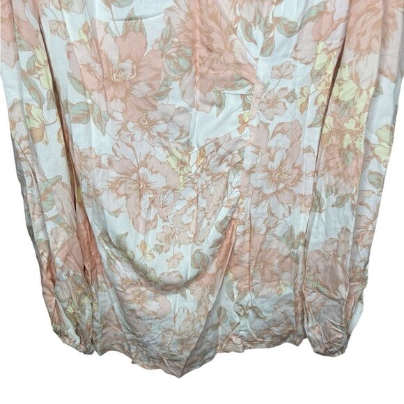 Rumer The Label x Revolve Pink/Cream Isola Floral Resortwear Mini Dress Medium - Picture 6 of 12